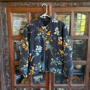 ZARA floral bomber jacket